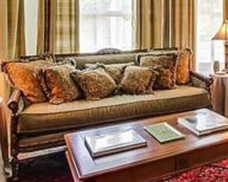 Sofa Shown with 7 Pillows