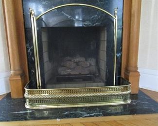 Fireplace Screen & Brass Bumper
