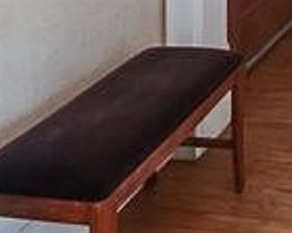 Brown Velvet Bench 