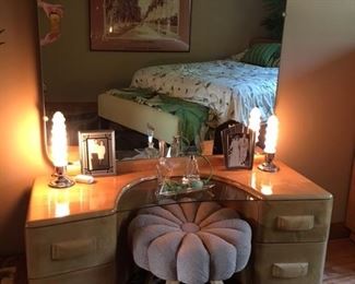 Vanity and poufe stool