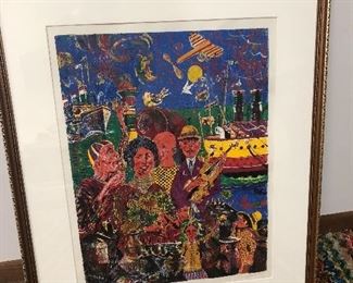 There is a bunch of signed artwork! Many pieces not pictured
