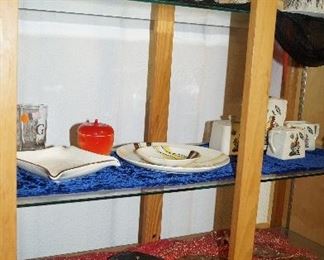spaghetti glass, tea set, collectibles