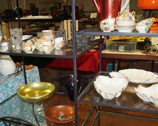 California pottery, aluminum bowls, tea seats,