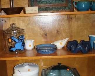 Cookie Monster jar, decor, sugar and creamer