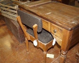 sewing cabinet with chair