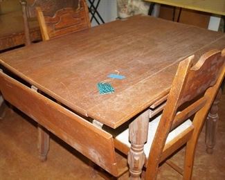 vintage table with chairs