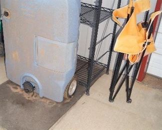 RV tank, bag chair