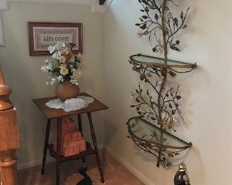 Wall shelf is sold along with side table