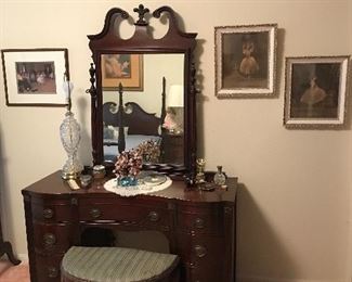 Vanity, mirror and bench have sold