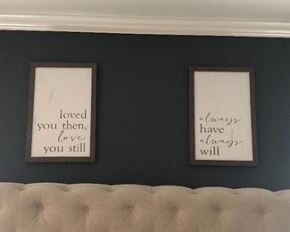 home decor above master bedroom