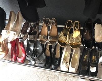 ladies shoes - and scarfs- some Chicos - and better brands too - ferragamo-brighton, yellowbox more