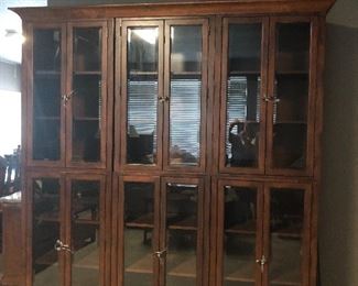 5 pc wall unit- bookcase- storage - all shelving - large but does come apart -wood
