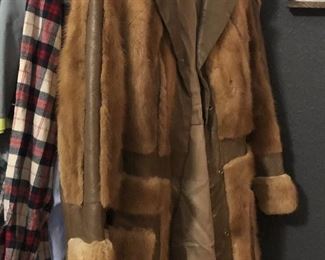 retro fabulous mink and leather -sm-med size