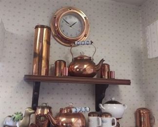 Copper tea kettles 