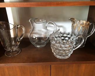 Glass pitchers 