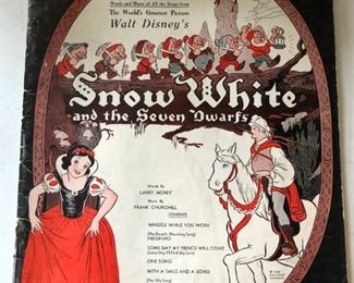 Vintage Snow White sheet music