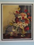 Original mid-century watercolor, image size id 24" wide by 28" high. By "Kupur", said to be a Russian-Hungarian artist, active from the 1920's to perhaps the 1960's. Framed, with no glass.