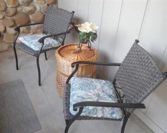 vinyl weave metal chairs