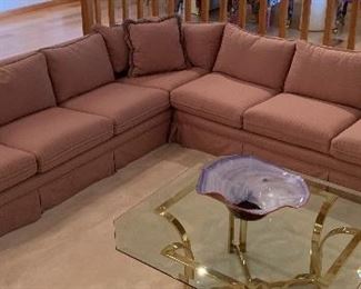 Vintage L-Shaped Sofa/Couch	28x 36 x 115x115	HxWxD