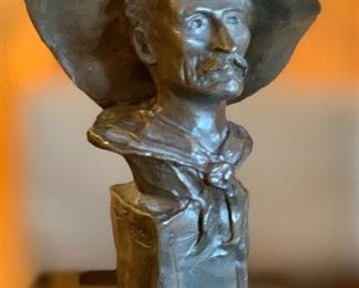 Frederic Remington The Sergeant Bronze Bust Cowboy	10.5in H	
