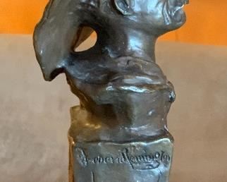 Frederic Remington The Sergeant Bronze Bust Cowboy	10.5in H	

