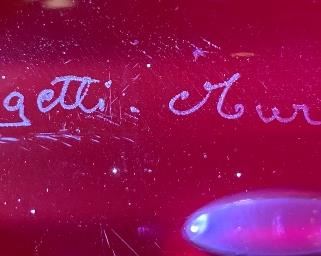 Oggetti Murano Glass Purple Alexandrite Sculpture Paperweight	4.75in H x 3.5in Diameter	
