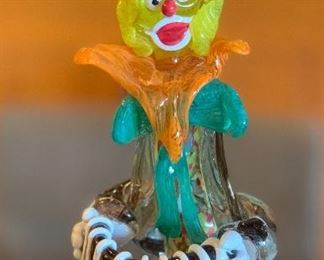 12.5in Vintage Murano Glass Clown SIGNED	12.5in	
