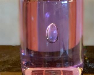 Oggetti Murano Glass Purple Alexandrite Sculpture Paperweight	4.75in H x 3.5in Diameter	
