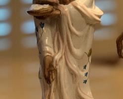 Japanese Ceramic statues Male Female 	24in H	
