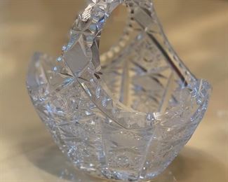 Brilliant Cut Glass Basket	 	
