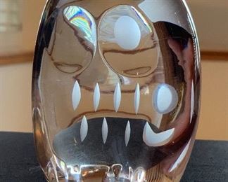 MCM Art glass Owl	4in H	

