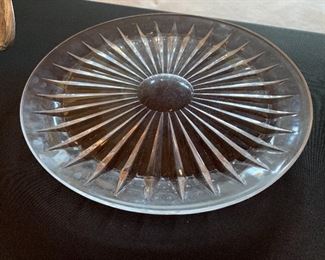 Val St Lambert Balmoral Crystal Serving Plate	12in diameter	
