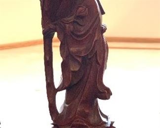Vintage Chinese Carved Wood Statue #1	 	
 