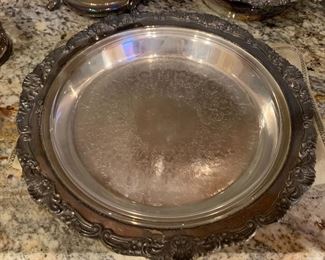 Antique Silverplate Serving Tray	 	
