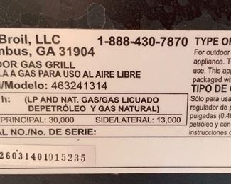 Char-Broil Commercial Tru-Infrared Gas Outdoor grill 463241314	 	
