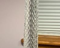 2 Vintage Crystal Glass & Bronze Lamps PAIR	31in H	
