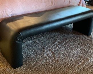 1980s Faux Leather Bench	19x60x16in	HxWxD
