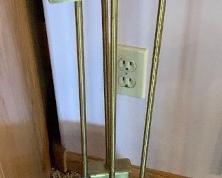 Brass Fireplace Tool Set	 	
