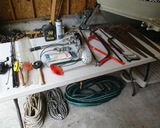 Tools and fishing poles