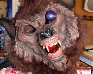 Halloween mask, full face, hands, Werewolf