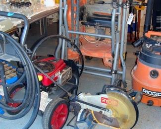 Power tools, Ridgid Shop-Vac, Saws