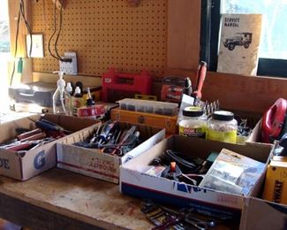 Garage, hand tools, hammers, screwdrivers, clamps, pliers, socket sets, wrenches