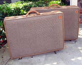 Vintage Tweed and Leather Hartmann Luggage