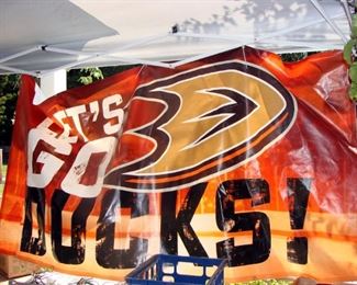 Anaheim Ducks banner, hockey