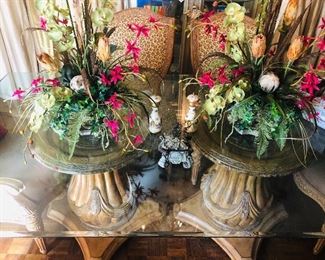 Floral centerpieces will likely not be for sale - pic is to show table and pedestals.