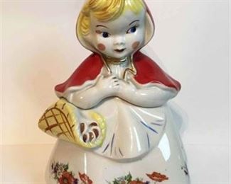 Lot 050 
Little Red Riding Hood Cookie Jar