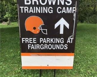 Lot 142 
Browns Training Camp Parking Sign