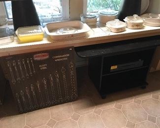 TV Console & Challenger Wooden Tool Sign