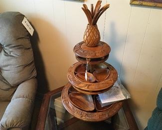 Vintage Hand Carved Serving Piece from the Philippines