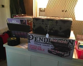 Records & Pendleton Turntable